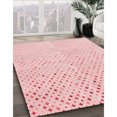 thumbnail image 3 of Ahgly Company Tapis d'Intérieur Lavable à la Machine, Carré, Transitionnel, Pastel Rouge Rose, Tapis de Zone, 5 Pieds Carré, 3 of 7