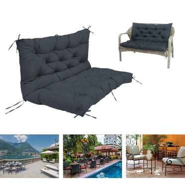 Porch Swing Cushion,Waterproof Bench Cushion with Backrest,Seat Swing Replacement Cushions Overstuffed for Garden Patio Furniture Loveseat Swing Outdoor Bench Cushions,Swing Replacement Cushions