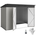 thumbnail image 1 of Outsunny 9' x 4' Galvanized Steel Storage Shed with Lockable Doors, Vents, 1 of 10