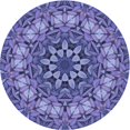 thumbnail image 1 of Ahgly Company Tapis d'Intérieur Rond Lavable en Machine Transitionnel Violet Profond Péri-Froissement, 7 Pieds Rond, 1 of 7