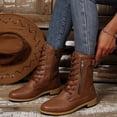 thumbnail image 5 of Styesk Bottes pour Femmes Bottes pour Femmes Mode Décontractée Bout Rond Mi-Mollet Couleur Unie Style Printemps et Automne Bottes à Fermeture Éclair Latérale Bottes de Travail pour Femmes, 5 of 5