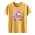 thumbnail image 4 of Meichang T-Shirts de la Saint-Valentin pour Femmes, T-Shirt Graphique Cœur d'Amour, Manches Courtes, Col Rond, Décontracté, Blouses, Joyeuse Saint-Valentin, 4 of 5