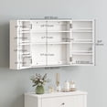 thumbnail image 3 of HOMCOM Wall Mount Medicine Cabinet with Double Doors for Kitchen, Bathroom, 3 of 10