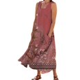 thumbnail image 1 of TJAZFJPA Robe Trapèze pour Femmes Mode pour Femmes Col Rond Décontractée Imprimé Pissenlit 3D Sans Poignets Poche Longue Robe Débardeur Robe Décontractée Robe Longueur au Sol Robe Léopard, 1 of 6