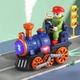 thumbnail image 1 of Classic Retro Battery Powered Children's Train Toy with Omnidirectional Movement Music and Light Effects for Toddlers Educational, 1 of 4