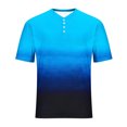 thumbnail image 4 of Plebaso Mens Fashion Tshirts Button Short Sleeve Pullover Shirts Summer Casual Basic Tees Tops for Men, 4 of 6