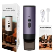Portable USB Rechargeable Coffee Maker Machine 12V Self Heating Brewer with 90ml Water Reservoir for Ground and Use