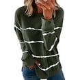 thumbnail image 2 of hoksml Vêtements d'Automne Mode Femme T-Shirt à Col Rond à Manches Longues d'Été Imprimé Décontracté Ample Blouse Chandail Hauts Liquidation, 2 of 6