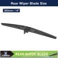 thumbnail image 2 of Unique Bargains 2pcs Black Car Rear Windshield Wiper Blade Replacement for Honda Pilot 2009 2010 2011 2012 2013 2014 2015, 2 of 6