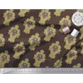 thumbnail image 3 of Soimoi Brown Heavy Satin Fabric Floral Damask Print Fabric by the Yard 54 Inch Wide, 3 of 3