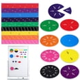 thumbnail image 1 of HLONK Magnetic Fraction Presenter Math Tiles Games Ceramic Bars Education Toys Manipulatives, 1 of 6