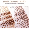 thumbnail image 3 of 1 Pack Plastic Tablecloths for Rectangle Tables, Disposable Party Rose Gold Dot Confetti Rectangular Table Covers for Parties Wedding Bridal Shower, 54" x 108", Rose Gold, 3 of 6