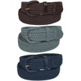 thumbnail image 1 of CTM® Ceinture Tressée Élastique Extensible (Lot de 3 Couleurs) (pour Hommes), 1 of 2