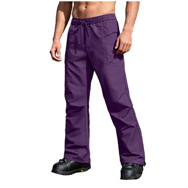 FAVIPT Unisex Ski Snow Pants Waterproof Windproof Insulated Ski Snowboard Pants Removable Inner Outdoor Winter Trousers 2025 Purple,M