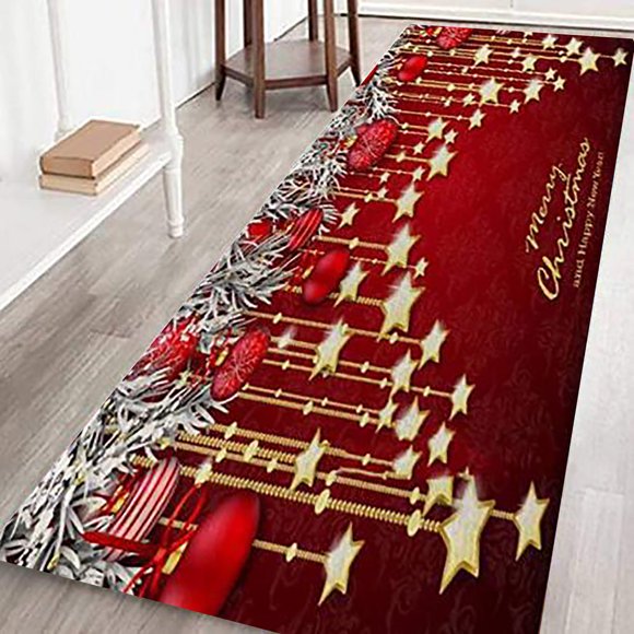 Dvkptbk Christmas Door Mat Welcome Mat Merry Christmas Doormats Christmas Rugs Holiday Doormat for Indoor Outdoor Christmas Decor Home Carpets Decor, 23.6"x70.8" on Clearance