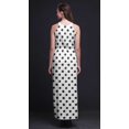 thumbnail image 3 of Bimba Geometric Ladies Crew Neck Waist String Print Maxi Dress with Side Slits Summer Wear-X-Large, 3 of 6