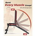 thumbnail image 4 of Flybird Adjustable Folding Weight Bench for Home Gym, Includes Resistance Bands, 4 of 8