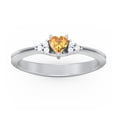 thumbnail image 2 of Birthstone Heart Ring with Shoulder Accents - Citrine (November), 2 of 4