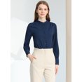 thumbnail image 2 of INSPIRE CHIC Chemises à Manches Longues pour Femmes avec Col Montant et Boutons, 2 of 5