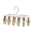 thumbnail image 3 of Bowayaoa Foldable Socks Drying Rack, Multifunctional Clothes Hanger for Underwear, Towels, Gloves, Space Saving Hanging Drying Rack for Dorm, Home Use, Rotatable Hook, 3 of 7