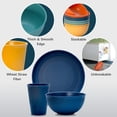 thumbnail image 4 of LOVEVER [Vaisselle Réutilisable] Ensemble de 24 Assiettes et Gobelets en Plastique Incassables Réutilisables pour 8 Personnes Ensemble de Vaisselle en Paille de Blé / Ensemble de Vaisselle Compatible Lave-Vaisselle Micro-Ondes - Convient au Camping et au VR, 4 of 7