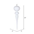 thumbnail image 2 of Vickerman MT195411 Ornement Finial Pailleté Mat Blanc 25 Po., 2 of 2