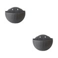 thumbnail image 2 of Youkk Easy To Install Double-layer Plastic Flowerpot For Walls Drainage Flower Pot Grey 2Set, 2 of 6