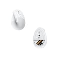 thumbnail image 3 of Logitech Lift Vertical Ergonomic Mouse - Vertical mouse - ergonomic - 6 buttons - wireless - Bluetooth, 2.4 GHz - Logitech Logi Bolt USB receiver - off-white, 3 of 13