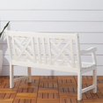 thumbnail image 4 of Vifah Bradley Outdoor Bench in White, 4 of 5
