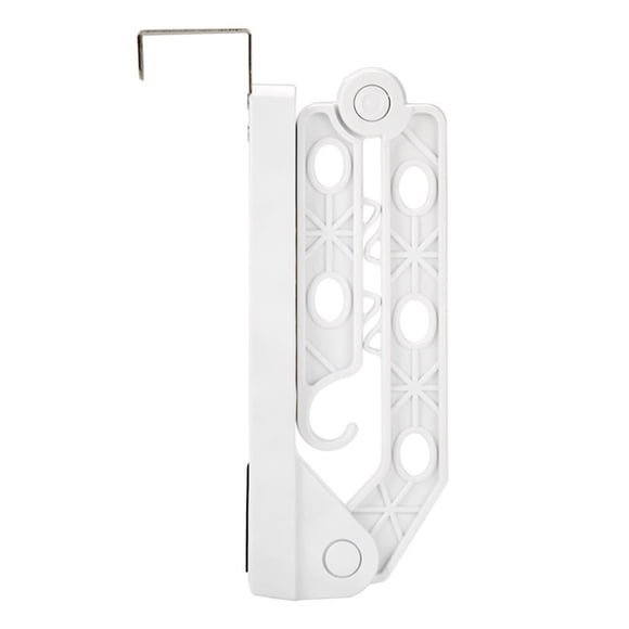 Cintre de porte pliant - avec 5 trous rétractables au-dessus de la porte Cintre à vêtements pour linge à linge Organisateur de manteau peu encombrant Blanc