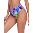 thumbnail image 3 of RELLECIGA Women's High Cut High Waisted Bikini Bottom, 3 of 6