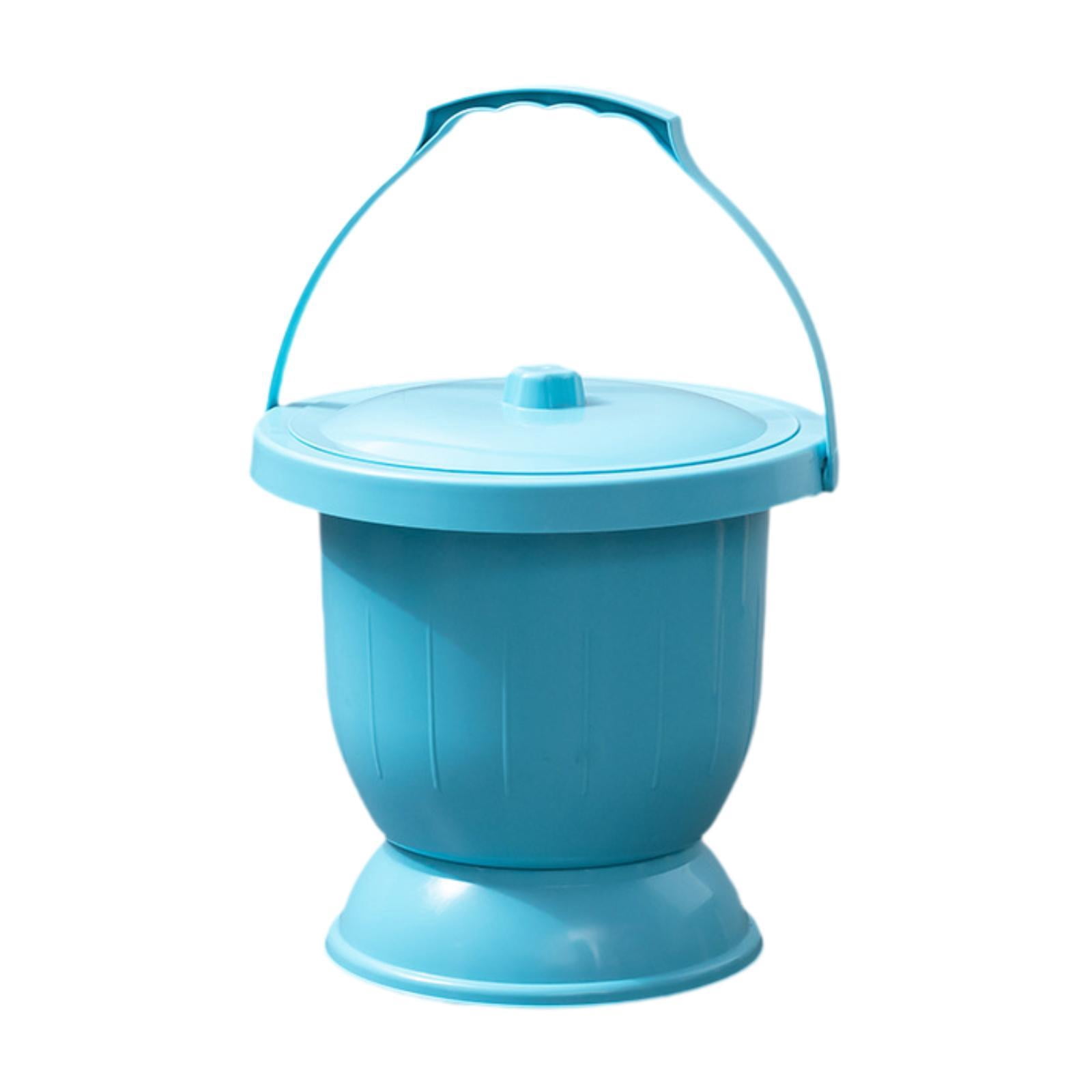TISHITA Chamber Pot Night Urine Container Spittoon with Lid for Home Car Kids Adults Blue Large