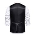thumbnail image 4 of EGNMCR Tank Tops Men Men Solid Fashion Have Pockets Button Turn-down Collar Tanks Tops Blouse, 4 of 9
