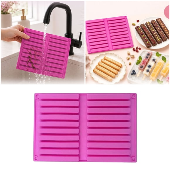 Moulds Chocolate Rod Stick 20 Cavity Silicone Easy Release Oven & Freezer Safe 40°C To 230°C Range For Kitchen Baking