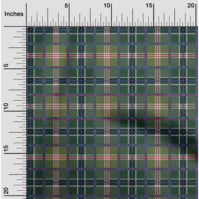 oneOone Cotton Silk Fabric Tartan Check Fabric Prints By Yard 42 Inch Wide