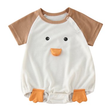 Ketyyh-chn99 Bodysuit Girls Barboteuse Baby Été Sans Manches Barboteuse Combinaison Princesse Nouveau-Né Vêtements d'Été Marron, 18-24 Mois