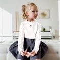 thumbnail image 2 of MIASHUI Hauts pour Enfants Filles Manches Longues T-Shirts à Volants Imprimé Blouse Décontractée, Blanc, 3-4 Ans, 2 of 4