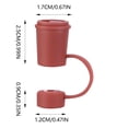 thumbnail image 3 of Paille de Cuisine en Silicone, Bouchon Anti-Poussière, Simple et Mignon, Couvercle de Paille en Forme de Thé au Lait, Décoration, Étanchéité pour Boissons, Couvercle de Paille, Paille de Cuisine, 3 of 9