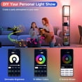 thumbnail image 4 of Floor Lamp with Shelves LED Modern Shelf Floor Lamp with USB Ports & Power Outlet Color Temperature Storage Display Wood Column Standing Tall Lamp for Living Room Bedroom Off, 4 of 7