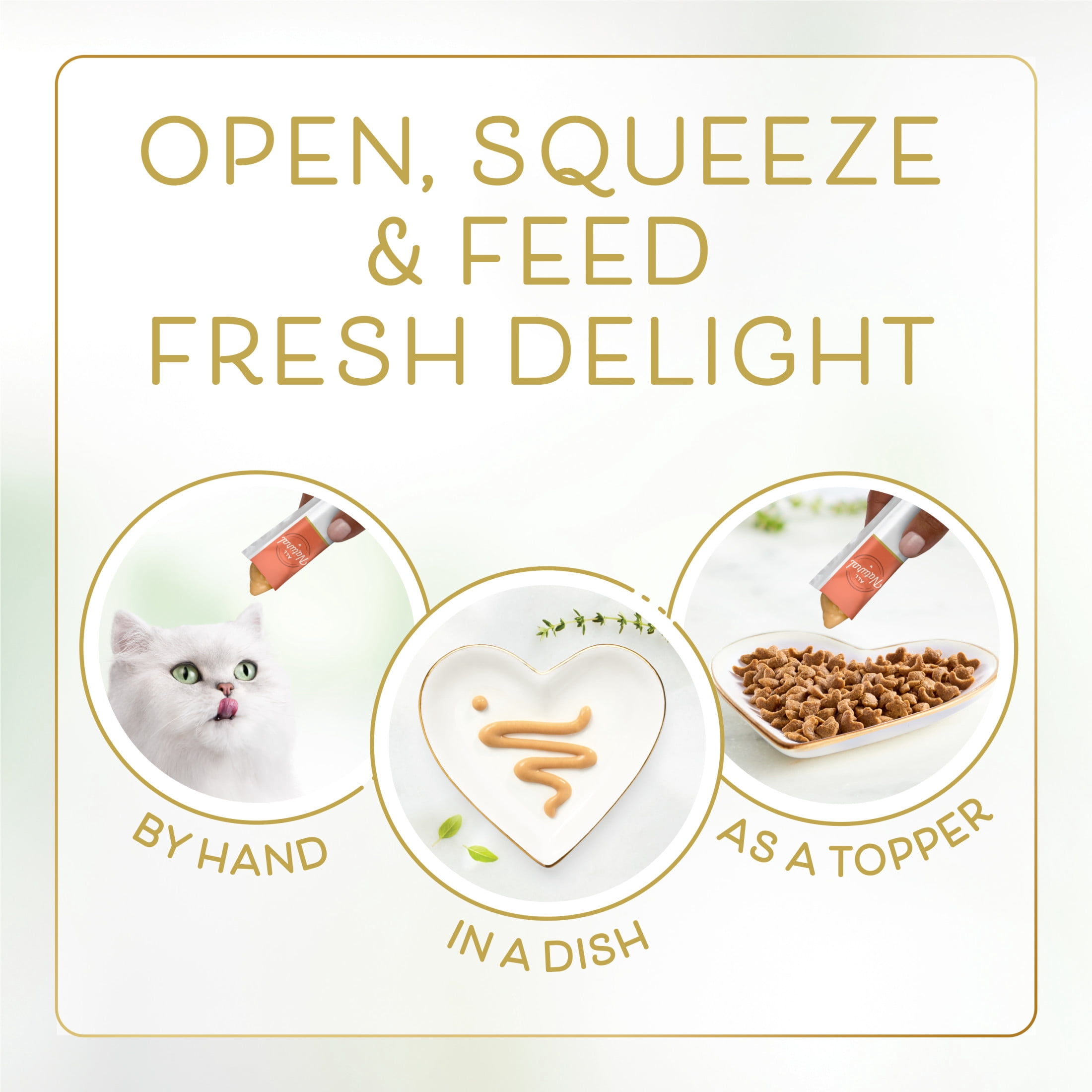 Purina Fancy Feast Savoury Purée Naturals avec Saumon Naturel et Thon dans une Sauce Demi-Glace, Gâteries pour Chats 40g