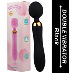 Rulwuck Powerful Handheld Personal Wand Massager with 18 Pulse Settings for Relieving Full Body Massage of Back Massager, Deep Tissue, Neck, Shoulder, Waist, and Leg Muscles,black,Mini Wand Massager