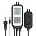 thumbnail image 1 of Smart WiFi Digital Temperature Controller Thermostat with Heating and Cooling Outlets LCD Screen APP Remote Control for Greenhouse Fish Tank Incubation Potted Plants, 1 of 8