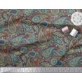 thumbnail image 3 of Soimoi Polyester Crepe Fabric Floral & Paisley Print Fabric by The Yard 42 Inch Wide, 3 of 5