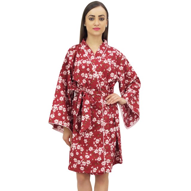 Bimba Kimono à Manches Longues Imprimé Floral pour Femmes Robe de Mariée - 30