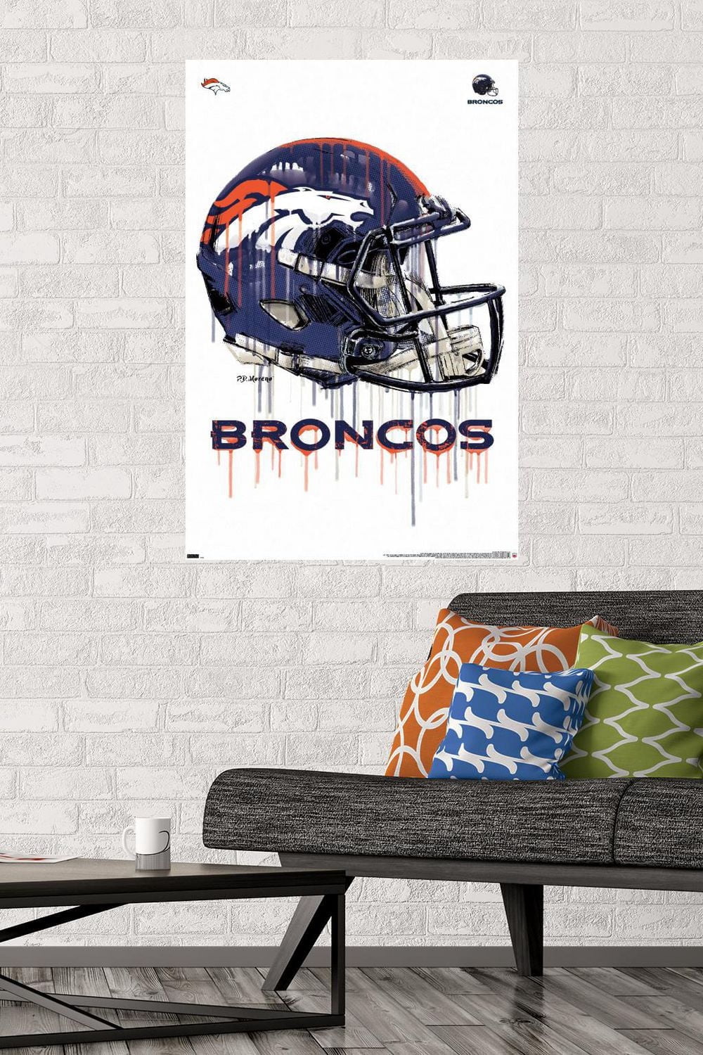 NFL Denver Broncos - Drip Helmet 20 Wall Poster