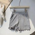 thumbnail image 2 of Timegard Baby Girls Clothes Toddler Ribbed Cute Elastic Waist Children Casual Comfy Loose Ruffle Shorts, 2 of 6