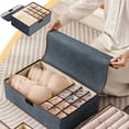 thumbnail image 1 of EGNMCR Closet Organizers and Storage Underwear Socks Underwear Three In One Storage Box Cotton And Linen Compartment Storage Box Washable Storage Box With Lid Cotton and Linen Storage Pack, 1 of 6