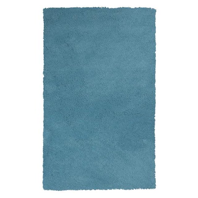 HomeRoots 353407 27 x 45 in. Polyester Highlighter Blue Area Rug