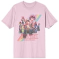 thumbnail image 1 of Stranger Things Rainbow Style Adult Pink T-Shirt, 1 of 2