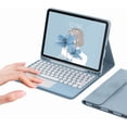 thumbnail image 2 of MYKOMI iPad 9th/8th/7th Generation Keyboard Case with Touchpad and Pencil Holder, Round Keys Detachable Trackpad Keyboard for iPad9/iPad8/iPad7/Air3/Pro10.5, 2 of 8